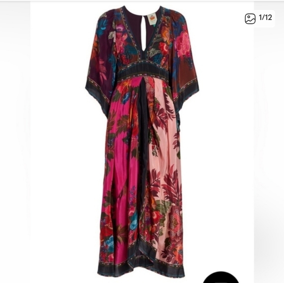 FARM Rio Floral Maxi Dress - Pink and Black - Picture 5 of 10
